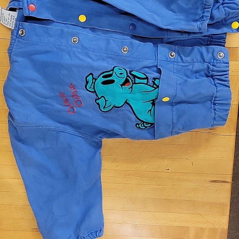12-18 month VINTAGE Disney Mickey and Pig snap Jean Jacket - Picture 3 of 5